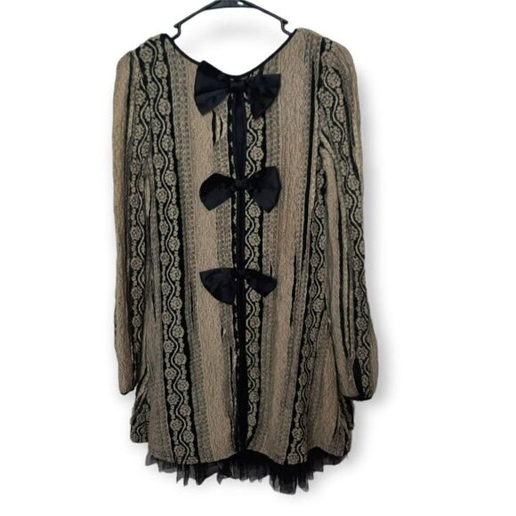 Ryu Long Sleeve Dress with Bows sz S - Picture 3 of 7